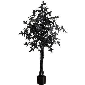 image:imageNearly Natural 4ft Artificial Halloween Black Maple Tree with Natural Trunk  Eerie Halloween Decor