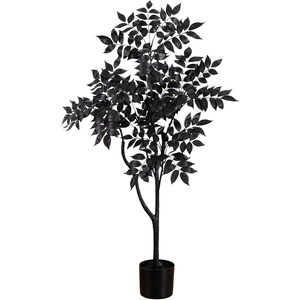 image:imageNearly Natural 4ft Artificial Halloween Black Sumac Tree  Spooky Season Decor for Indoor Use