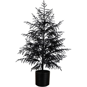 image:imageNearly Natural 4ft Artificial Halloween Real Touch Black Norfolk Pine Christmas Tree