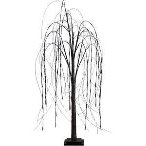 image:imageNearly Natural 4ft PreLit Halloween Black Willow Artificial Fall Tree with 120 Orange and Purple LED Lights