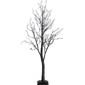 image:imageNearly Natural 4ft PreLit Halloween Deluxe Black Twig Artificial Fall Tree with 81 Orange and Purple LED Lights