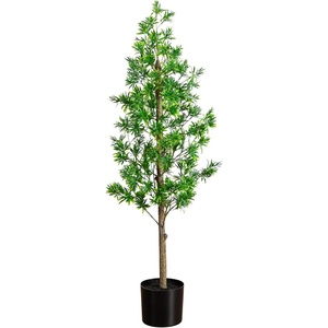 image:imageNearly Natural 4ft UV Artificial Podocarpus Tree IndoorOutdoor Greenery  Premium Materials Low Maintenance Modern Style