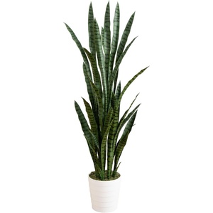 image:imageNearly Natural 5 ft Artificial Sansevieria Plant UVResistant Porch Decor