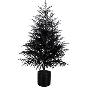 image:imageNearly Natural 5ft Artificial Halloween Black Norfolk Pine Christmas Tree  Real Touch Natural Look  Indoor Decor