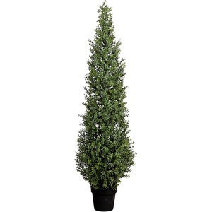 image:imageNearly Natural 5ft UV Resistant Artificial Boxwood Topiary Tree  Lifelike Greenery for Indoor and Outdoor Decor Includes Nursery Planter Perfect for Home Office or Outdoor Covered Patio Spaces