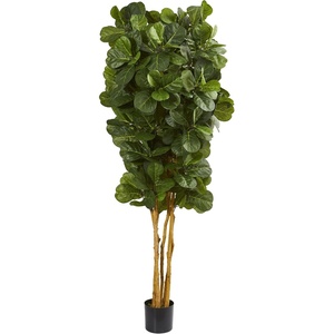 image:imageNearly Natural 6 ft Artificial Fiddle Leaf Fig Tree with Nursery Pot7ft