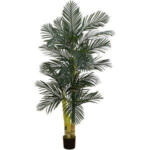 image:imageNearly Natural 65 ft Artificial Golden Cane Palm Tree with Nursery Pot6ft 6in
