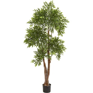 image:imageNearly Natural 69in Ruscus Artificial Tree UV Resistant IndoorOutdoor