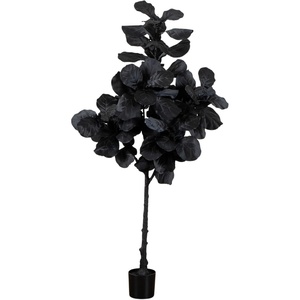 image:imageNearly Natural 6ft Artificial Halloween Black Fiddle Leaf Tree  Spooky Holiday Decor for Indoor Use