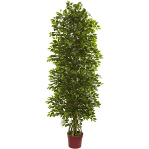 image:imageNearly Natural 6ft Four Tier Mini Ficus Artificial Tree UV Resistant IndoorOutdoor