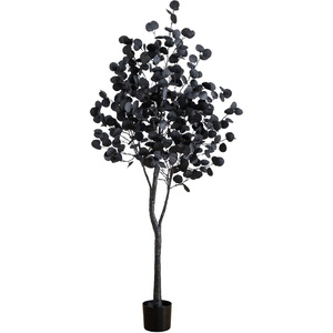 image:imageNearly Natural 6ft PreLit Artificial Halloween Black Eucalyptus Tree with 300 Orange amp Purple LED Lights