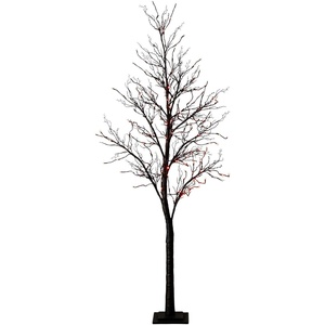 image:imageNearly Natural 7ft PreLit Halloween Deluxe Black Twig Artificial Tree with 180 Orange amp Purple LED Lights