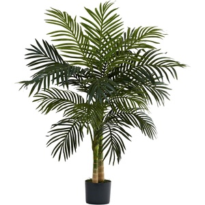 image:imageNearly Natural 8 ft Artificial Golden Cane Palm Tree with Nursery Pot4ft