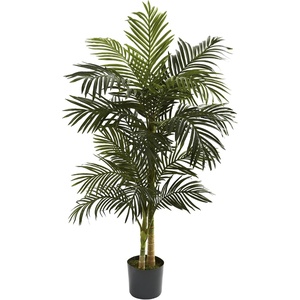 image:imageNearly Natural 8 ft Artificial Golden Cane Palm Tree with Nursery Pot5ft