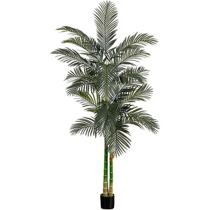 image:imageNearly Natural 8 ft Artificial Golden Cane Palm Tree with Nursery Pot8ft