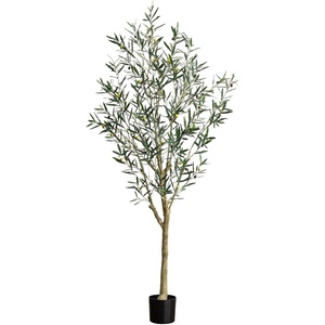 image:imageNearly Natural Greco Olive Tree Artificial Indoor 7FT Tall Designer Ultra Realistic Thick Trunk Faux Olive Tree for Home and Office Decor Fake Olive Tree with Olive Tree Branches and Lifelike Fruits
