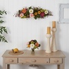 image:imageNearly Natural 10 in Artificial Peony Arrangement in Glass VaseMixed