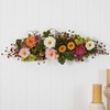 image:imageNearly Natural 10 in Artificial Peony Arrangement in Glass VaseMixed