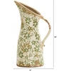image:imageNearly Natural 10 in Tuscan Ceramic Green Scroll Pitcher Vase