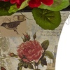 image:imageNearly Natural 11in Geranium Flowering Silk Plant with Floral Planter Set of 2