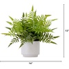 image:imageNearly Natural 13in Artificial Boston Fern Plant with Decorative Planter