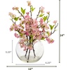 image:imageNearly Natural 14 in Artificial Cherry Blossom Arrangement Globe Vase Decor