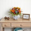 image:imageNearly Natural 15 in Faux Mixed Floral Arrangement in Floral Vase Tabletop