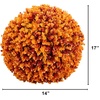 image:imageNearly Natural 17in Orange Eucalyptus Fall Ball UVResistant Decor