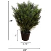 image:imageNearly Natural 2 ft Artificial Cedar Bush Indoor Outdoor Plant with Pot