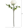 image:imageNearly Natural 20in Artificial Peony Flower Stems Set of 3 Long Stem Artificial Flowers for Home or Office Dcor Faux Peony Flower Stems in White for DIY DecorationWhite