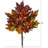 image:imageNearly Natural 20in Maple Leaf and Berries Artificial Flower Bouquet Set of 3