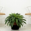 image:imageNearly Natural 23in Artificial Boston Fern Plant with Handmade Jute amp Cotton Basket DIY KIT