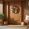 image:imageNearly Natural 24 in Artificial Peony Wreath for Front Door Decor
