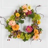 image:imageNearly Natural 24 in Artificial Peony Wreath for Front Door Decor