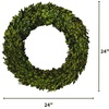 image:imageNearly Natural 24 in Artificial Preserved Boxwood Wreath for Wall Decor