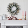 image:imageNearly Natural 24 in Flocked Artificial Wreath with 50 LED Lights