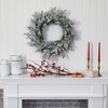 image:imageNearly Natural 24 in Flocked Artificial Wreath with 50 LED Lights