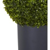 image:imageNearly Natural 28in Boxwood Topiary Ball Artificial Plant in White Tower Planter IndoorOutdoorGreen