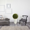 image:imageNearly Natural 28in Boxwood Topiary Ball Artificial Plant in White Tower Planter IndoorOutdoorGreen