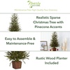image:imageNearly Natural 3 ft Artificial Alpine Christmas Tree in Wood Planter Decor
