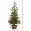 image:imageNearly Natural 3 ft Artificial Alpine Christmas Tree in Wood Planter Decor