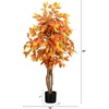 image:imageNearly Natural 3 ft Artificial Autumn Ficus Fall Tree with Nursery Planter