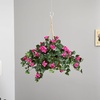 image:imageNearly Natural 32 in Artificial Bougainvillea Plant in Hanging BasketGreenPink