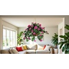 image:imageNearly Natural 32 in Artificial Bougainvillea Plant in Hanging BasketGreenPink