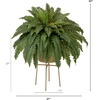 image:imageNearly Natural 32in Artificial Boston Fern Plant with Metal Planter with Stand DIY KIT