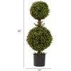 image:imageNearly Natural 35 in Artificial Double Boxwood Topiary Ball Tree Room Decor
