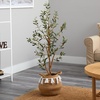 image:imageNearly Natural 35ft Artificial Olive Tree with Handmade Jute amp Cotton Basket with Tassels