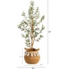 image:imageNearly Natural 35ft Artificial Olive Tree with Handmade Jute amp Cotton Basket with Tassels