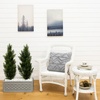 image:imageNearly Natural 3ft Cedar Pine Artificial Tree UV Resistant Realistic ConeShaped Greenery IndoorOutdoor Decor Set of 2