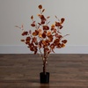 image:imageNearly Natural 3ft PreLit Autumn Eucalyptus Artificial Fall Tree with 80 Warm White LED Lights